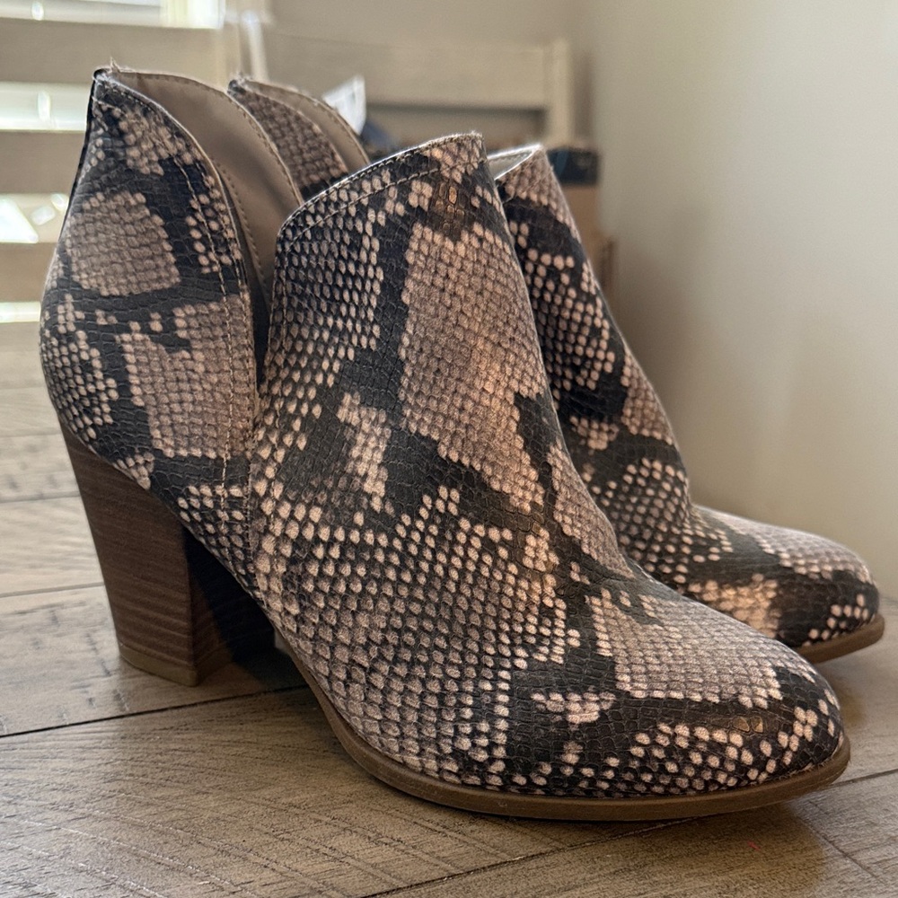 Snakeskin Ankle Boots